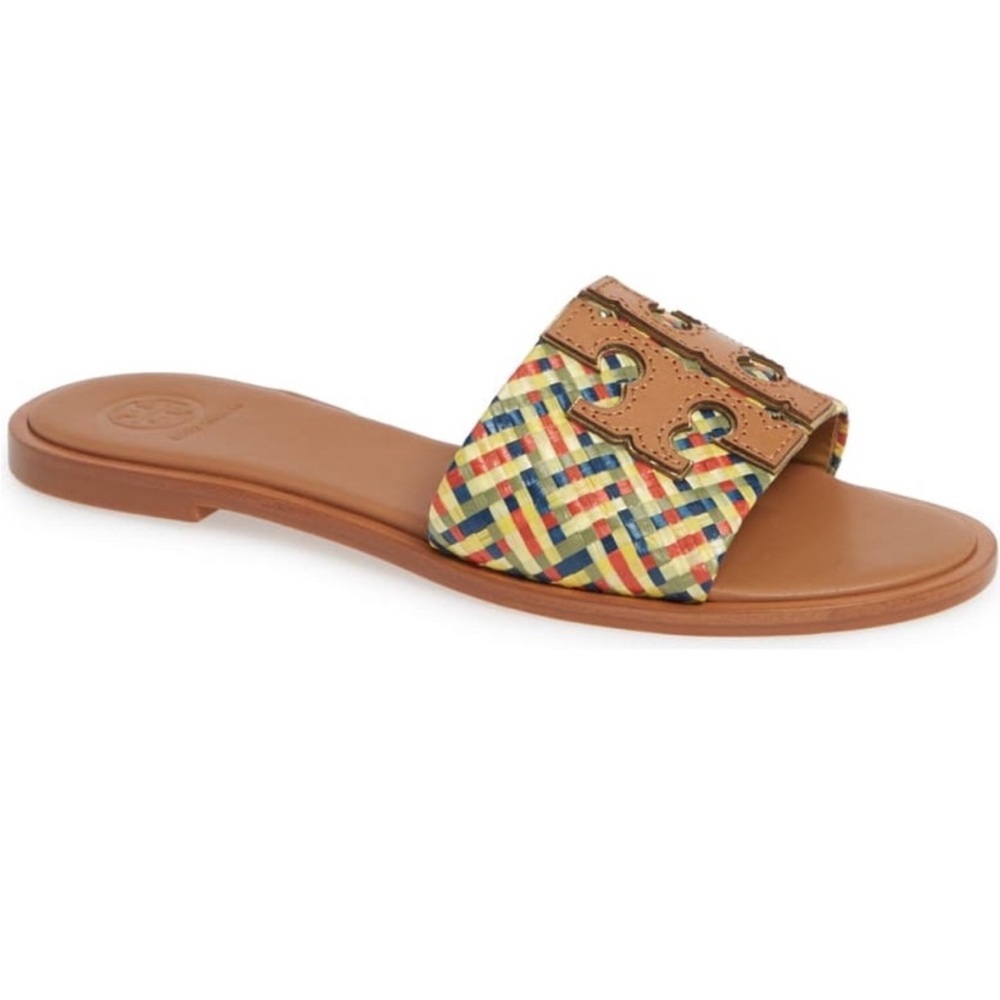 Tory Burch Multicolor Ines Flat Slide Carmen Weave Women’s Size 8